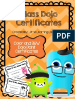 Class Dojo Certificates