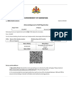 Government of Karnataka: RD813S201126251 Acknowledgement of Self Registration