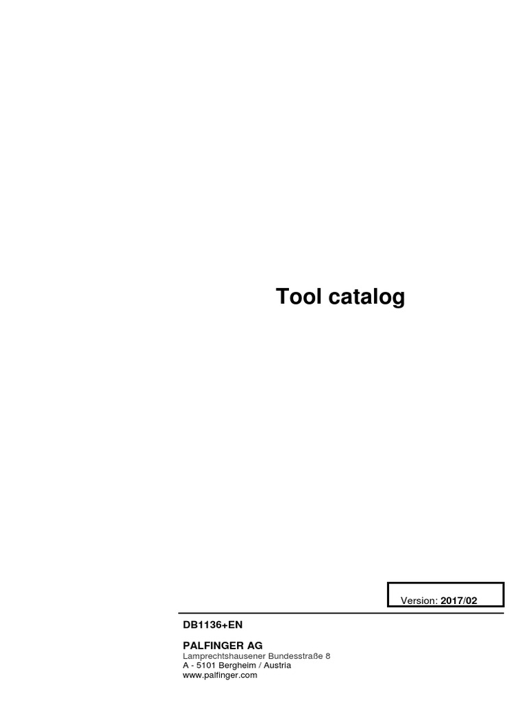 Tool Catalogue Db1136 17 02 En Electrical Connector Manufactured Goods
