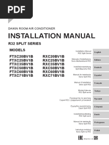 FTXC B - RXC B - 3P547757 1B - Installation Manual PDF