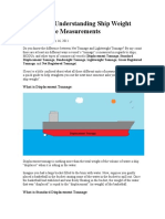 A Guide To Understanding Ship Weight and Tonnage Measurements