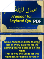 Ramadan Amaal Laylatul Qadr 19th 21st Night Ara Eng Transliteration PDF