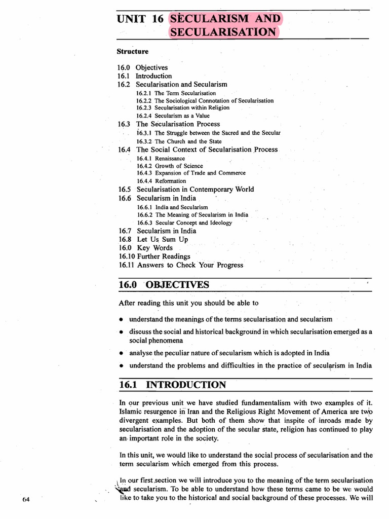 Religion And Society Understanding Secularisation And Secularism Pdf