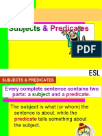 Find Subjects and Predicates