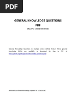 General Knowledge Questions PDF