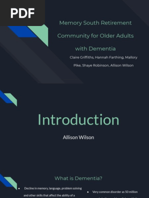 ideal independent retirement community for an older adult living with dementia