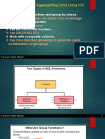 SQL Group Functions and Aggregation Techniques