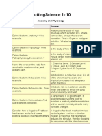 Nuttingscience 1-10: Anatomy and Physiology Answer