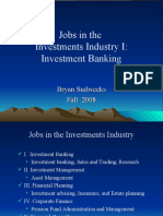 Jobs in the Investments Industry: Investment Banking