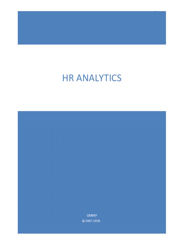HR Analytics: CHRMP © 2007-2020 | PDF | Human Resources | Analytics