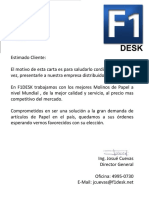 Carta Presentacion F1DESK PDF