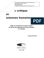 Boisvert. J. Pensamiento Critico y Ciencas Humanas PDF