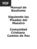 Download Manual de Bautismo COMUNIDAD CRISTIANA CAMINO DE PAZ by dlprieto3316 SN47770177 doc pdf