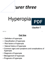 Lecture III Hypermetropia