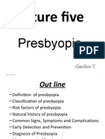 Lecture V Presbyopia