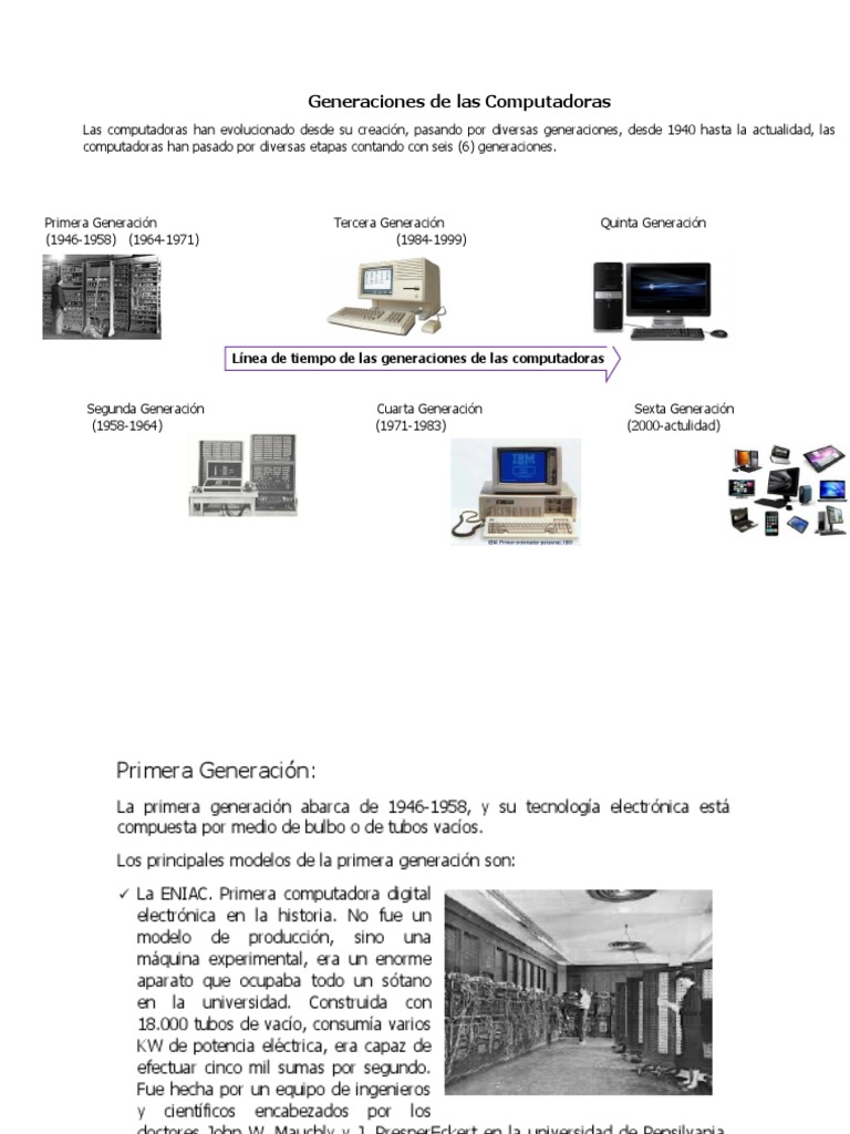 Generacion de Computadoras | PDF | Microprocesador | Ibm