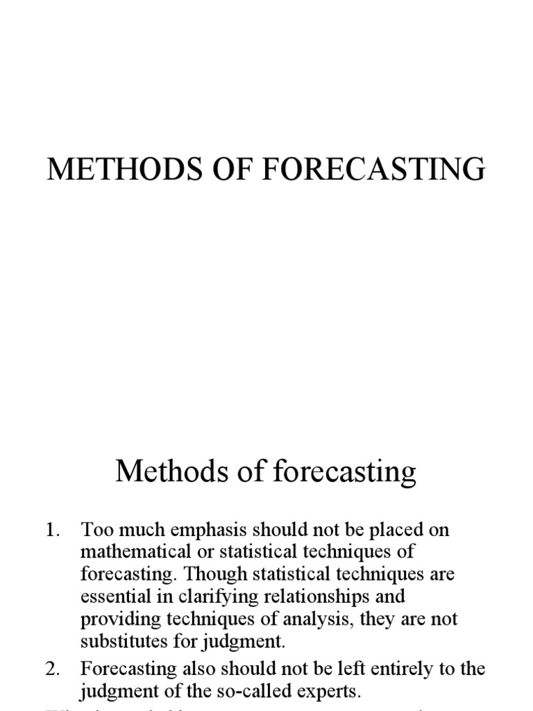 Methods of Forecasting | PDF | Forecasting | Time Series