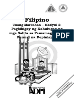 Filipino4 - q1 - Mod2 L. Beran Pagbibigay Kahulugan NG Salita Sa Pamamagitan NG Pormal Na Depinisyon 1 Edited