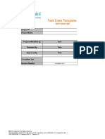 Test Case Template: Project ID Project Name