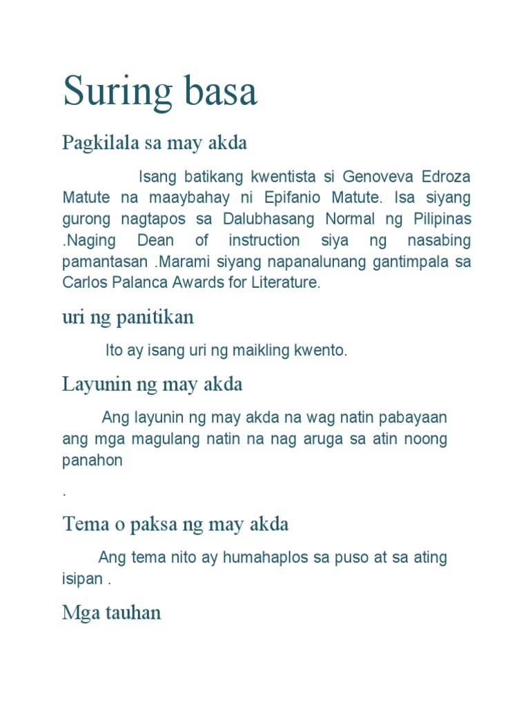 Suring Basa | PDF