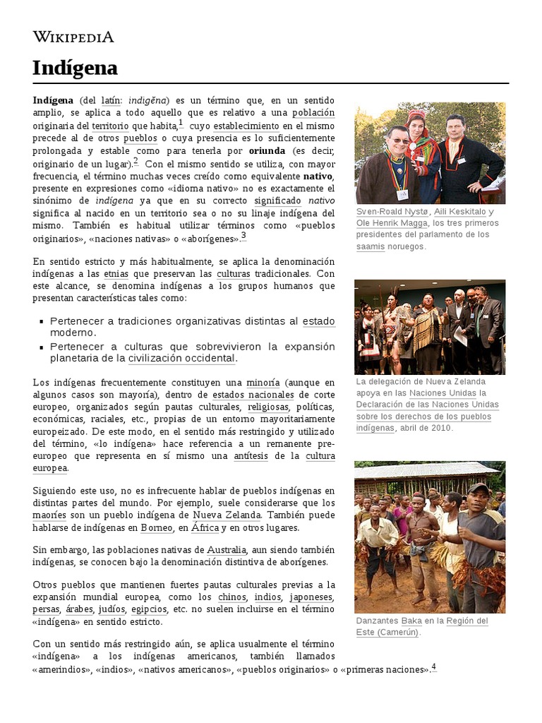 Indígena | PDF | Sami People | Pueblos Indígenas de las Américas