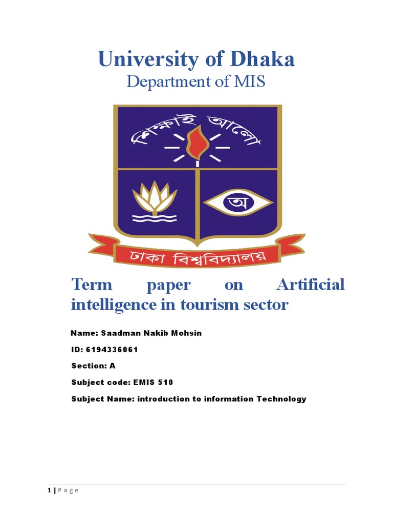 Artificial Intelligence Term Paper PDF Artificial Intelligence