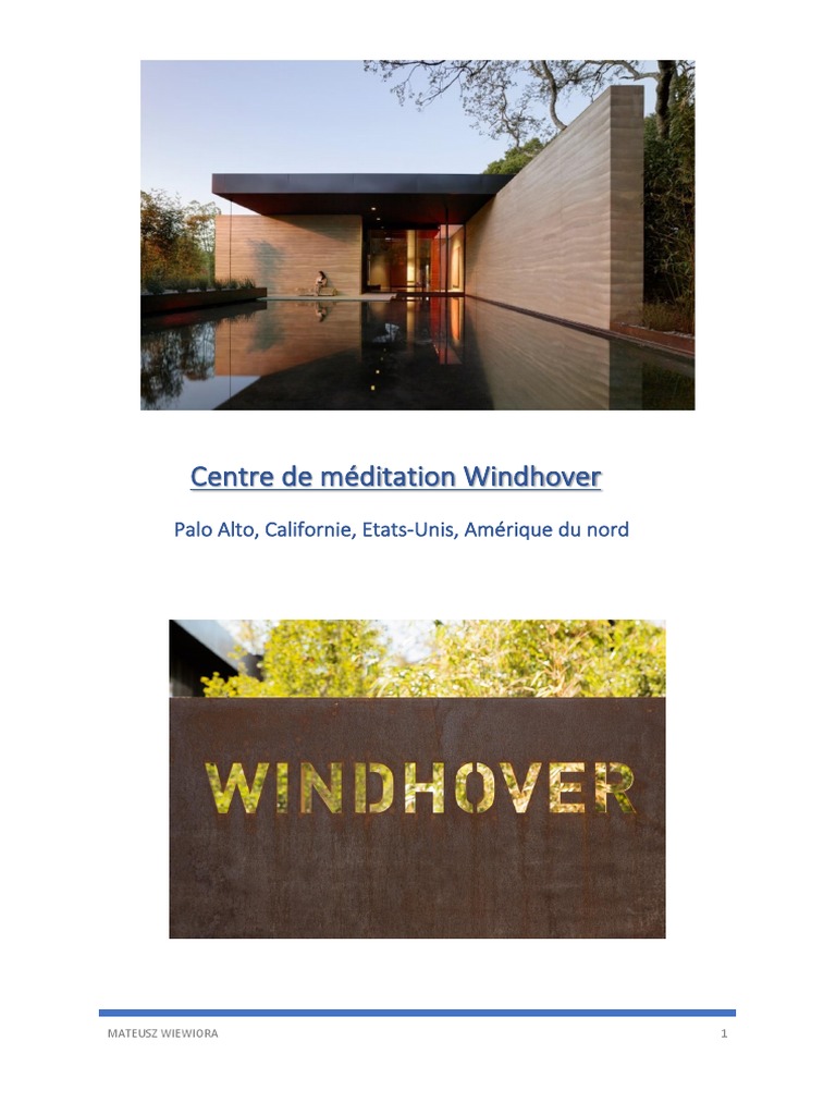 Centre de méditation Windhover à Stanford | PDF | Fenêtre | Université ...