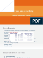 Analítica Cross Selling: Prof José Antonio Taquía Gutiérrez