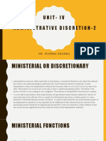 Unit-Iv Administrative Discretion-2: Dr. Sushma Sharma