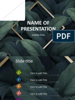 Name of Presentation: Subtitle Here