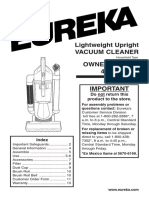 Lightweight Upright Vacuum Cleaner Owner'S Guide 410 Series: Do Not Return This Product To The Store