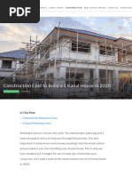 Complete Construction Cost of A 1 Kanal House in 2020