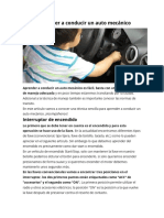 Cómo Aprender A Conducir Un Auto Mecánico