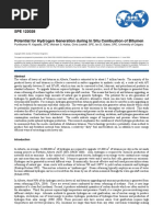 SPE 122028 Potential For Hydrogen Generation During in Situ Combustion of Bitumen