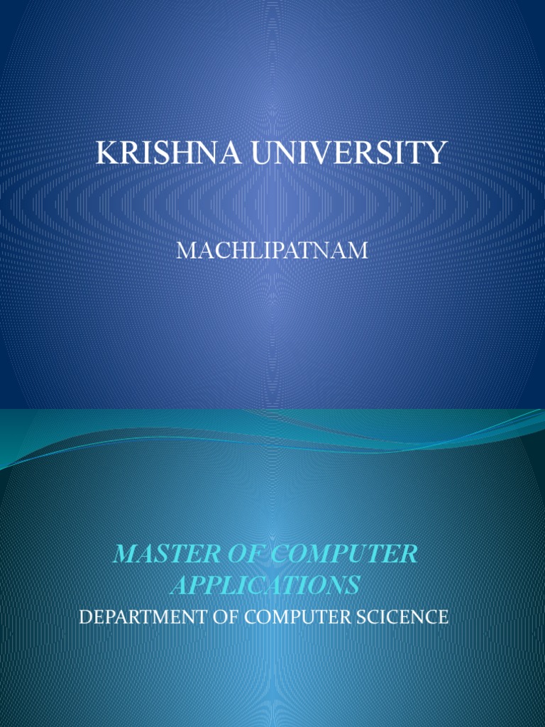 Krishna University MCA Telecommunications | PDF | Technology & Engineering