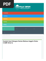 Contoh Soal Ulangan Harian Bahasa Inggris Kelas 9 SMP (Part I) - Paja Tapu105507