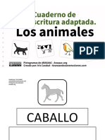 Cuaderno - Lectoescritura - Adaptada - Animales