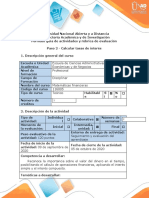 Guia de Actividades y Rubrica de Evaluacion Paso 2 - Calcular Tasas de Interés