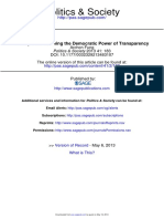 Politics & Society: Infotopia: Unleashing The Democratic Power of Transparency