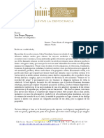 Carta Abierta Bancada Verde.