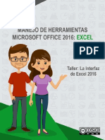 Excel 2016 interfaz taller  título 40