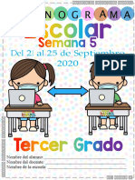 3º Cronograma Escolar Semana 5 21-25 Septiembre Darukel