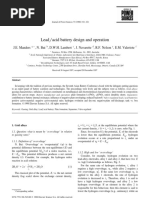 Leadracid Battery Design and Operation