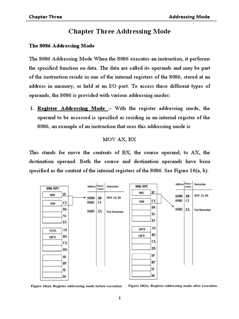 Chapter Three Addressing Mode | PDF | Electronic Engineering | Computer ...