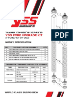 Yss Fork Upgrade Kit: YAMAHA YZF-R25 '14 /YZF-R3 '15