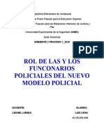 Rol de Las y Los Funcionarios Policialesdel Nuevo Modelo Policial Tema 4 Leonel Liendo.