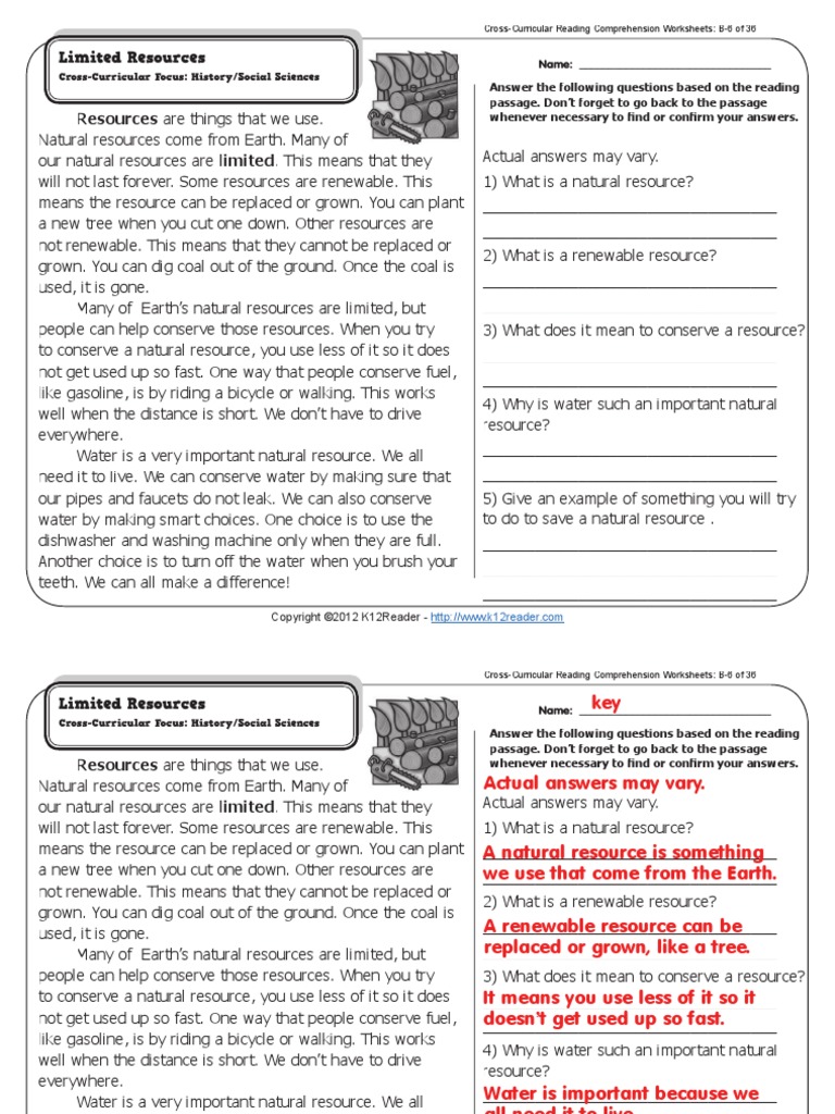 Resources Are Things That We Use. CrossCurricular Focus History