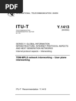 Itu-T: TDM-MPLS Network Interworking - User Plane Interworking