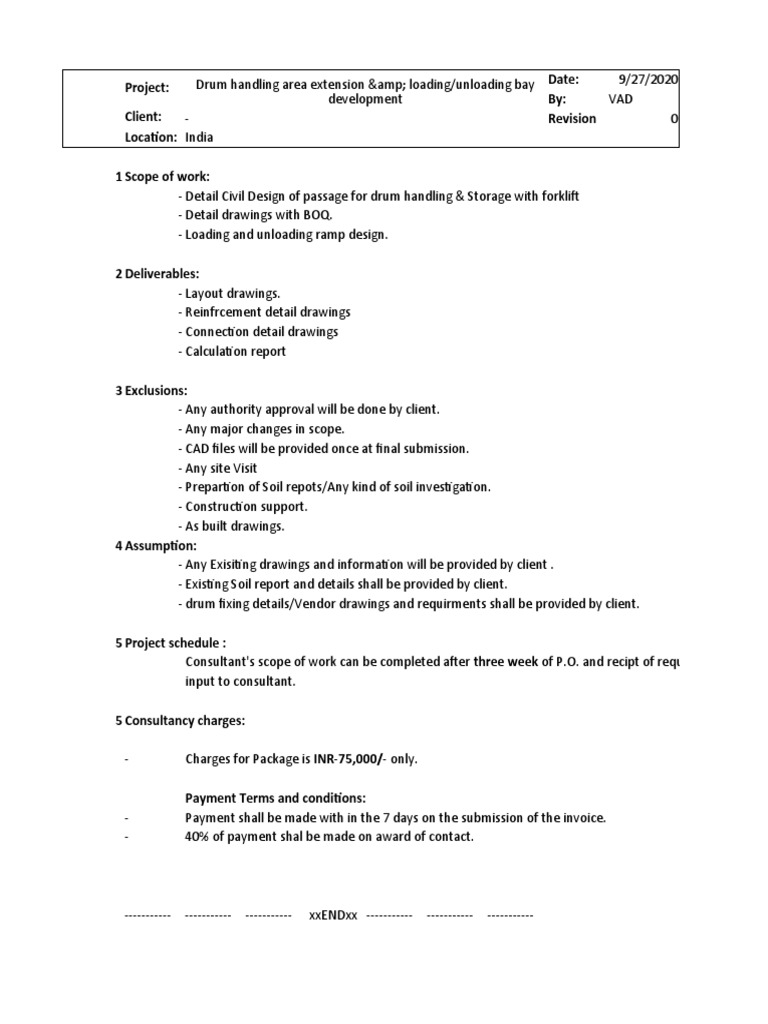 Proposal For Extension of Loading Unloading Bay | PDF