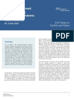 Ceasefires in Armed Conflicts During Coronavirus Pandemic: ECP Notes On Conflict and Peace